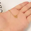Moda Transfronteriza Nuevo Collar Versátil Hueco de Amor y Estrella Acero de Titanio de Lujo Ligero Cadena para Clavícula que No se Desvanece para Mujeres