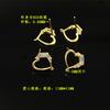 Pendientes de plata de ley 925 con forma de corazón de circonita y aguja chapados en oro auténtico y cobre, pendientes de amor, accesorios de joyería DIY.