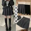 Ropa de maternidad para primavera y otoño, minifalda plisada de punto, ajustable, adelgazante sin oprimir el vientre, adecuada para usar en exteriores durante el embarazo, falda midi de línea A para invierno