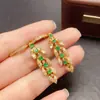 Aretes Transfronterizos de Esmeralda Natural para Mujer, Accesorios de Nicho de Alta Gama, Joyería de Plata 925, Joyería de Lujo 3*3, Venta Directa de Fábrica