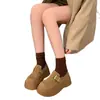 Mocasines de suela gruesa, zapatos sin cordones, zapatos estilo Birkenstock para mujer, colección otoño 2026, diseño de cobertura total, realzan la altura, efecto adelgazante, zapatos de vestir de estilo nuevo