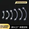 Uña de Nariz Transparente Acrílica Punto Transfronterizo Varilla Suave Doble Bola Hueso de Ceja Uña de Labio Anillo de Ombligo Accesorios Fabricante Mayorista