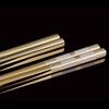 Palillos de Acero Inoxidable 304 para el Hogar Estilo Coreano Cuadrados Huecos Chapados en Titanio Antirrodadura Antiescaldado Grabado Láser Carácter Fu