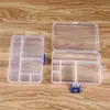 Suministro de fábrica caja de plástico transparente de 5 compartimentos caja para piezas desmontables caja de embalaje de producto para equipo de pesca caja de almacenamiento de papelería de PP al por mayor