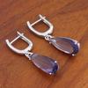 Nuevos Aretes Transfronterizos de Zirconia Oro Rosa, Hebillas para Oreja, Aretes, Populares Creativos Europeos y Americanos, Aretes Grandes en Forma de Pera Gota de Agua