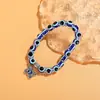 Pulsera Ojo del Diablo Ojos Azules Retro Transfronteriza con Cuentas Mano de Fátima Pulsera de la Suerte Outlet de Fábrica