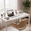 Escritorio de computadora para sala de estar estilo crema, escritorio simple para escribir en casa, escritorio de oficina multifuncional para estudio, dormitorio y vivienda de alquiler