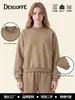 Ropa de hombre DE Old Money Sudadera BOXY corta, ancha, de cuello alto, cuello redondo, forro polar pesado de 350G transfronterizo, sudadera engrosada para hombre