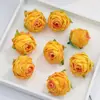 B Flores de Rosa con Borde Quemado Simulado Materiales para Manualidades, Capullos de Flor, Flores Artificiales, Decoración de Caja de Regalo, Arreglo de Boda, Accesorios de Decoración Floral