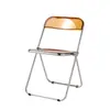 Estilo Industrial Mesa de Acero Inoxidable Mesa Redonda Pequeña Celebridad de Internet Tienda de Té con Leche Mesa y Sillas Transparentes Combinación de Conjunto Cafetería Silla Plegable