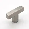 Atacado alça de metal preta aço inoxidável 201 alça quadrada em T para armário porta de armário de vinho acessórios de ferragens