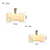 Atacado Transfronteiriço Aço Inoxidável Etiqueta Recortada Pata Osso Etiqueta de Identificação para Cão Metal a Laser DIY Etiqueta para Animal de Estimação Anti-Perda