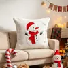 Funda de almohada navideña al por mayor nueva muñeco de nieve almohada personalizada Amazon cojín decorativo para sofá