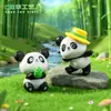 Micropaisaje creativo, lindo panda redondo, muñeco de jardinería, decoraciones DIY, accesorios colgantes, adornos pequeños de plástico para escritorio