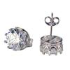 Nuevos Pendientes de Corona Pequeños Versátiles Zircón Mujeres Súper Brillantes Diamante de Alto Carbono Pendientes de 1 quilate Pendientes de Diamante de Lujo Ligero