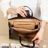 Bolsa de Hombro Tipo Mamá de Cuero Brillante Más Vendida Transfronteriza 2026, Bolso de Mujer de Gran Capacidad con Perlas de Alto Brillo, Elegante Bolso de Mano Platino para Mujer