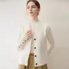 2026 Inverno Novo Cardigan de Tricô com Gola V Espesso de Cashmere Cinco Fios Sem Mangas Cor Sólida Xale Quente