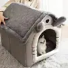 Casa Nido para Gatos y Perros Invierno Cálido Perro Pequeño Gatos y Perros Cuatro Estaciones Universal Removible y Lavable Casa para Perros Nido Cama para Gatos Suministros para Mascotas