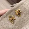 Pendientes de Fuegos Artificiales con Perlas Maillard Otoño e Invierno 2025 Nuevos Pendientes Populares para Mujeres de Nicho