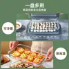 Bandeja para hornear de horno de microondas con tapa plato de vidrio de borosilicato alto caja de vidrio para almacenamiento de cocina caja para dumplings plato rectangular para pescado al vapor