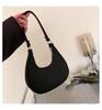 Bolso de mujer transfronterizo 2023 Otoño Nueva Moda Estilo coreano bolso de axila color sólido patrón piedra bolso de mano de fieltro para mujer para llevar en la mano o al hombro