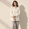 Outono/Inverno 2026 Estilo Coreano Gola Redonda Lã Dupla Face Casaco Curto de Lã para Mulheres Baixas Jaqueta Curta Feminina Elegante
