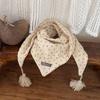 Bufanda Infantil con Borla de Lazo Otoño e Invierno Cortavientos y Cálida Bufanda Cuadrada para Niñas Bufanda para Bebé Bufanda Triangular para Bebé Nueva