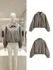 Marca Z, comercio exterior, estilo europeo y americano, en stock Ropa de mujer ZA, nueva colección 2026, abrigo de lana bicolor con cuello