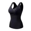 Chaleco Cálido de Terciopelo Alemán para Otoño e Invierno para Mujer con Forro de Felpa y Almohadilla en el Pecho, Chaleco Interior Engrosado sin Costuras, Ropa Interior a Prueba de Frío y Calor