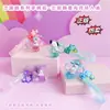 Chaveiro de Óleo Lua Crescente Estrelada Original Sanrio Pingente Coração de Menina Mochila Delicada Celebrante Cibernético Boneca Kulomi