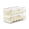 Caja de almacenamiento de huevos para refrigerador doméstico, hecha de material de grado alimenticio, bandeja de huevos de doble capa extraíble engrosada, caja de conservación de huevos de cocina