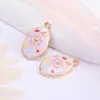 Pendente de liga metálica com impressão de nova cor transfronteiriça, pingente de colar vintage, acessórios para pulseira e colar DIY em estoque, atacado