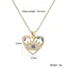 Aogu Moda Transfronteriza Lujo Accesible Chapado en Cobre Oro de 18 Quilates Circonita Colgante Ojo del Diablo Collar para Mujer Nicho Retro