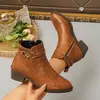 2026 novas botas de tornozelo plataforma com salto plataforma grossa outono e inverno europeias e americanas plus size femininas, botas de cano curto emagrecedoras e estilosas