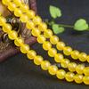 Venta al por mayor de cuentas redondas de ágata amarilla natural 7A, cuentas sueltas semiacabadas, accesorios para collares y pulseras DIY con cuentas.