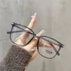 Novos Óculos Quadrados Pretos com Armação Grande para Mulheres com Estilo Sofisticado e Maduro, Visual Natural, Anti-Luz Azul, Emagrecimento Facial, Tendência Óculos Sem Grau