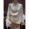 Camisa Jacquard Estilo Chinês Nova Super Moderna para Mulheres, Novo Modelo de Início de Primavera, Luxo de Alto Padrão, Rejuvenescedor, Design Elegante, Blusa de Manga Longa