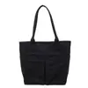 Bolso de hombro casual de color liso, moderno y único, estilo japonés para estudiantes, bolso tote de nicho para commuters