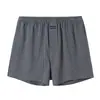 Pantalones de Casa, Cintura Alta, Cómodos, Pantalones de Dormir de Algodón Puro, Shorts tipo Boxer Sueltos, Shorts Finos para Hombre
