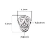 Pulsera de Loto de Plata Pura de Tres Piezas con Cuentas Budistas, Pulsera de Cabeza de Buda de Plata Pura, Accesorios de Joyería DIY Vajra Bodhi