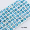 Dongzhou Crystal 6*8 Tachuelas Pequeñas Redondas para Uñas, Forma Oblonga con Esquinas Redondeadas, Base Puntiaguda, Strass de Vidrio K9 Super Brillante, Accesorios para Joyería DIY