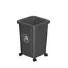 Cubo de basura de plástico grande, sin tapa, gran capacidad, adecuado para saneamiento, restauración, rectangular, de diámetro ancho, para oficina, cocina y uso doméstico.