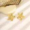 Pendientes Retro de Rayas Verticales Estilo Europeo y Americano Pendientes de Corazón Hueco de Acero Inoxidable de Gama Alta Pendientes de Mariposa Pendientes de Nicho para Mujer