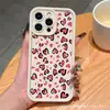 Corazón Rosa Estampado de Leopardo Adecuado para Funda Protectora de Teléfono Móvil Apple Iphone11/12/13/14/15/16Pro Max