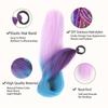1 pieza de peluca de coleta con goma elástica para niños y niñas, color trenza boxeadora, cuerda elástica trenzada, peluca de coleta, cabello