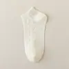 Calcetines Blancos para Mujer, Calcetines Finos de Media Pantorrilla para Primavera y Verano, Calcetines Holgados de Malla Hueca de Color Sólido, Versátiles Calcetines de Maternidad Estilo Dulce Japonés