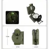 Bússola Lensática - Bússola de Navegação Dobrável Militar Modelo 27 com Mostrador Luminoso, Rotação Suave com Óleo Amortecedor, Lupa, Régua de Escala de Coordenadas 1:25000 & Bisel Rotativo - Tamanho de Bolso para Caminhada, Acampamento, Sobrevivência, Orientação