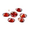Huagang gema con forma de huevo granate rojo circón piedra desnuda artificial Oval grande rojo CZ piedra Hao anillo al por mayor