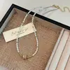 Colar Pingente de Pérola com Cintura Fina de Zircônia, Corrente de Clavícula de Alta Qualidade, Elegante e Versátil, Colar de Luxo Acessível Estilo Retro Francês