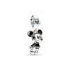 2024 Panjia Dora Prata de Lei S925 Pulseira Osso de Cobra Pulseira Pingente Série Clássica Joias Mickey e Minnie
